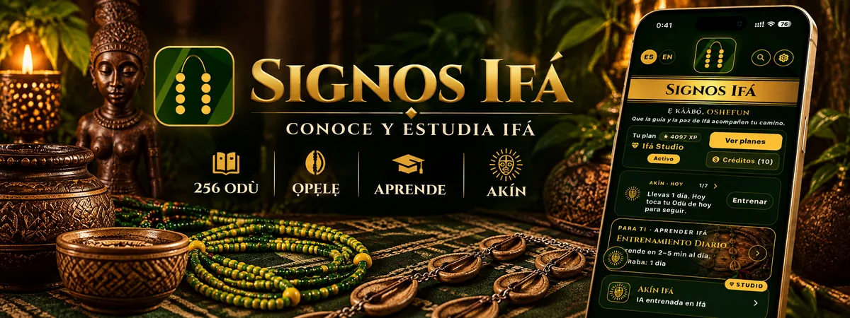 Signos Ifá: conoce y estudia Ifá. 256 Odù, Ọpẹlẹ, aprende y Akín, en el celular